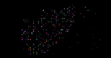 Yüzen Noktalı Afganistan silueti. Afganistan Haritası Şekillendirme Hareketi                  