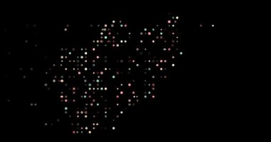 Yüzen Noktalı Afganistan silueti. Afganistan Haritası Şekillendirme Hareketi                  