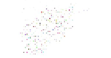 Uçan Noktalardan Minimalist Afganistan Haritası. Parçacıklar tarafından oluşturulan soyut Afganistan Sınırları           