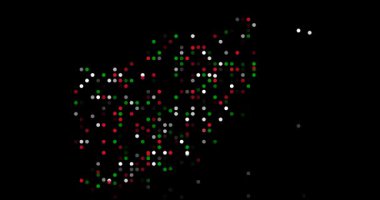 Yüzen Noktalı Afganistan silueti. Afganistan Haritası Şekillendirme Hareketi                  