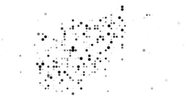 Uçan Noktalardan Minimalist Afganistan Haritası. Parçacıklar tarafından oluşturulan soyut Afganistan Sınırları           
