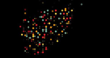 Yüzen Noktalı Afganistan silueti. Afganistan Haritası Şekillendirme Hareketi                  