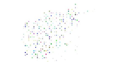 Uçan Noktalardan Minimalist Afganistan Haritası. Parçacıklar tarafından oluşturulan soyut Afganistan Sınırları           