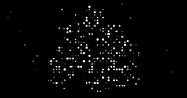 Antarktika Silüet Efektini Odaklamak İçin Dijital Renkli Noktalar