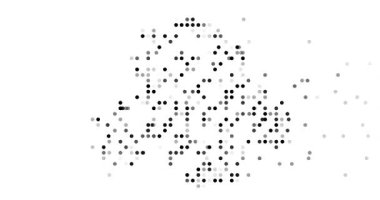 Çemberlerden Yapılmış Antarktika Harita Silueti