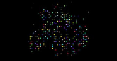 Soyut Uçan Çemberler Antarktika Haritası Canlandırması