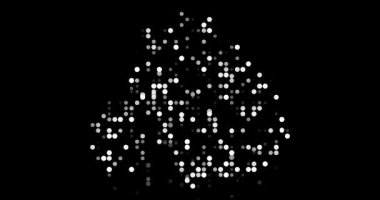 Soyut Uçan Çemberler Antarktika Haritası Canlandırması