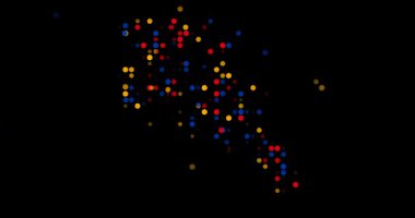 Canlı Ermenistan Ülke Silueti Olarak Yeni Nokta Deseni