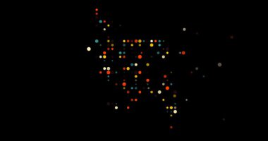 Uçan Noktalar Animasyon Bangladeş Siluet Tasarımı içinde Çözülüyor