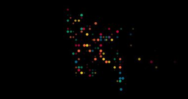 Bangladeş Silüet Efektini Oluşturmak İçin Dijital Renkli Noktalar