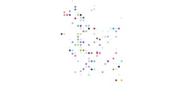 Soyut çember parçacıkları Bangladeş silueti oluşturuyor