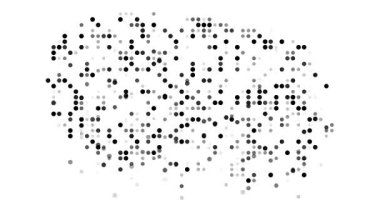 Bouvet Adası Silueti İçin Noktalar Soyut Hareket Tasarımına Giriyor