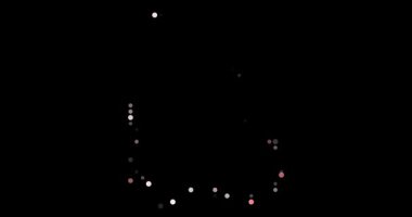 Dijital Renkli Noktalar Cocos Keeling Adaları Silüet Efektini Oluşturuyor