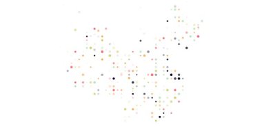 Patlayan Daireler Soyut Çin Haritası Oluştur