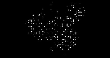 Çin Haritasına Uçan Soyut Çemberler