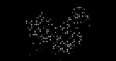 Uçan Noktalar Animasyon Çin Siluet Tasarımı içinde Çözünüyor