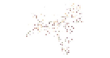 Parçacık Animasyon Binası Uçan Dairelerden Canlı Noel Adası Haritası