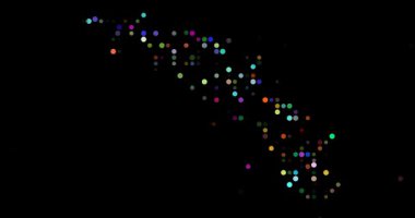 Parçacıklar Güney Georgia Silueti için Soyut Tasarım Videosu Oluşturuyor