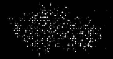 Abstract Artistic Animation of Czech Republic Outline from Generative Particles