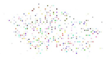 Modern Generative Circles Composing Czech Republic