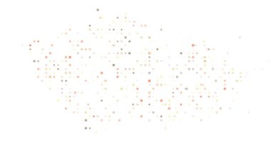 Generative Circles Assembling Czech Country Map in Artistic Motion