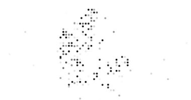 Artistic Generative Animation Showing Danish Silhouette from Emerging Dots