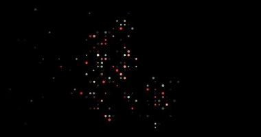 Contemporary Art Video of Danish Outline Created from Orbiting Particles