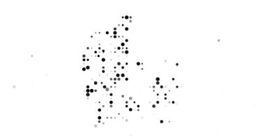 Denmark Shape Emerging From Abstract Circle Art