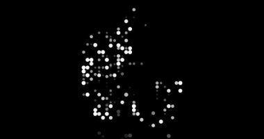 Dynamic Generative Formation of Denmark Silhouette with Flying Dots