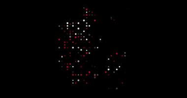 Conceptual Generative Motion of Flying Dots Forming Danish Silhouette