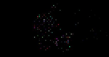 Conceptual Generative Motion of Flying Dots Forming Danish Silhouette