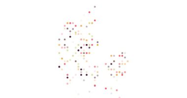 Minimal Abstract Circle Animation Of Denmark Map