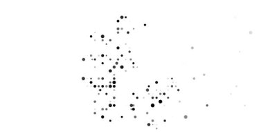 Conceptual Generative Motion of Flying Dots Forming Danish Silhouette