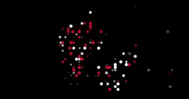 Emerging Danish Map Silhouette from Flying Circles in Generative Art