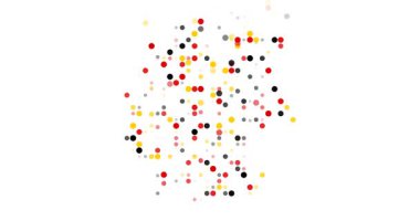 Inspired Post-Conceptual Silhouette of Germany with Orbiting Dot Animation
