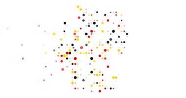 Modern Generative Video Depicting German Map Formed from Flying Circles