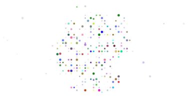 Emerging German Map Silhouette from Flying Circles in Generative Art