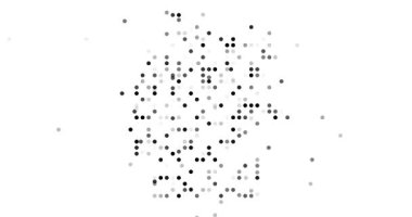 Inspired Post-Conceptual Silhouette of Germany with Orbiting Dot Animation