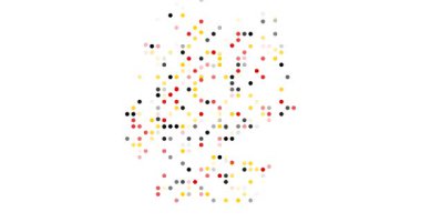 Circles Forming The Silhouette Of Germany