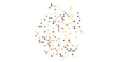 Creative Post-Conceptual Video Showing Orbiting Circles Creating German Map