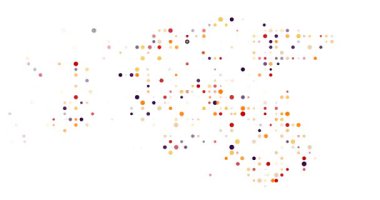 Estonia map animation through generative circles