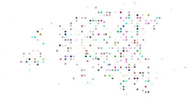 Conceptual Generative Motion of Flying Dots Forming Estonian Silhouette