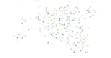 Generative Circles Assembling Estonian Country Map in Artistic Motion