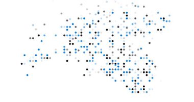 Generative flowing circles forming Estonia land