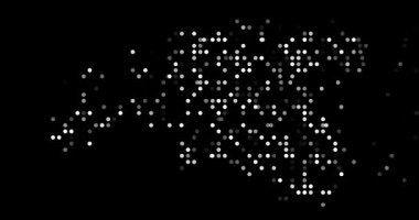 Generative art silhouette of Estonia emerging