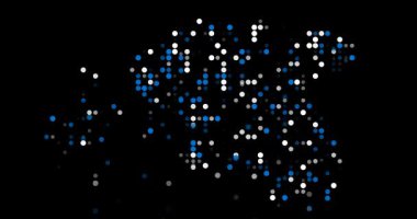 Visual Conceptual Art of Estonia Outline Assembled by Kinetic Particles