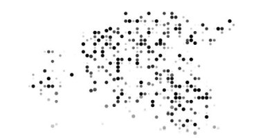 Estonia map animation through generative circles