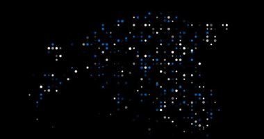 Emerging Estonian Map Silhouette from Flying Circles in Generative Art