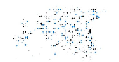 Conceptual Generative Motion of Flying Dots Forming Estonian Silhouette