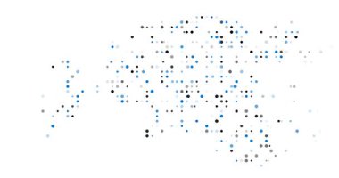 Visual Conceptual Art of Estonia Outline Assembled by Kinetic Particles